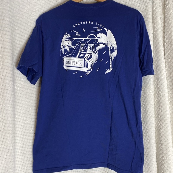 Southern Tide Royal Blue Pocket T shirt Logo - Picture 5 of 5